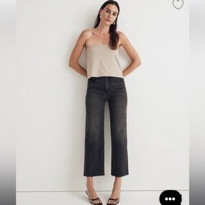 Madewell The Perfect Vintage Wide-Leg Crop Jean in Benley Wash, sz 33